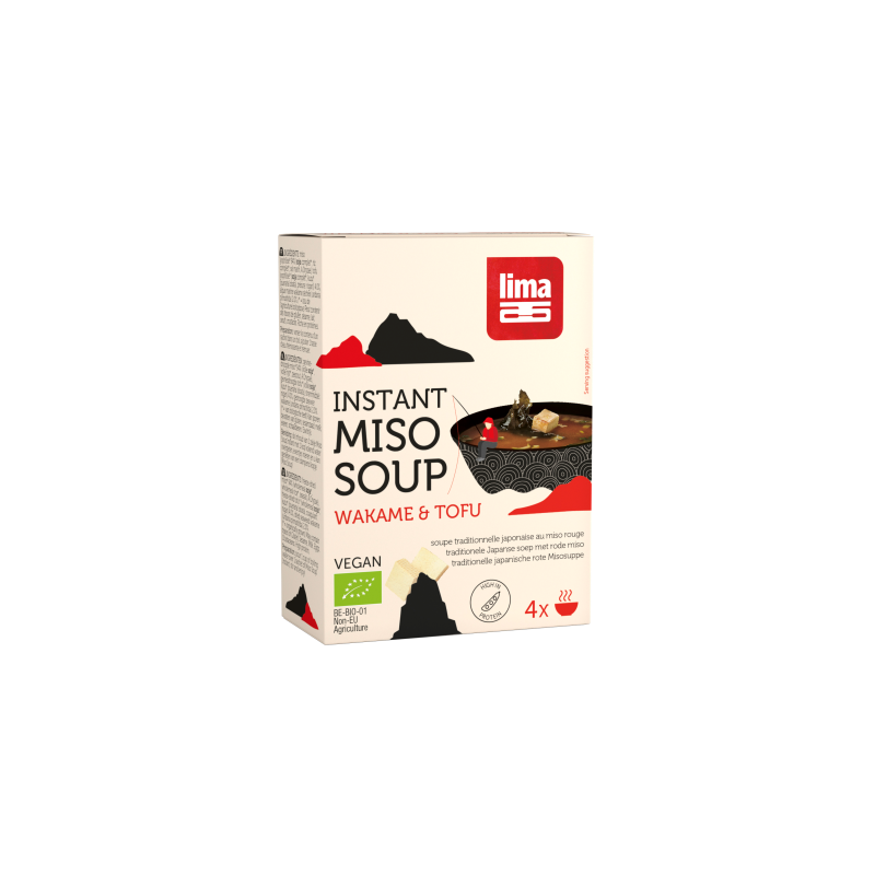 Instant red miso soup tofu wakamé 4x10g