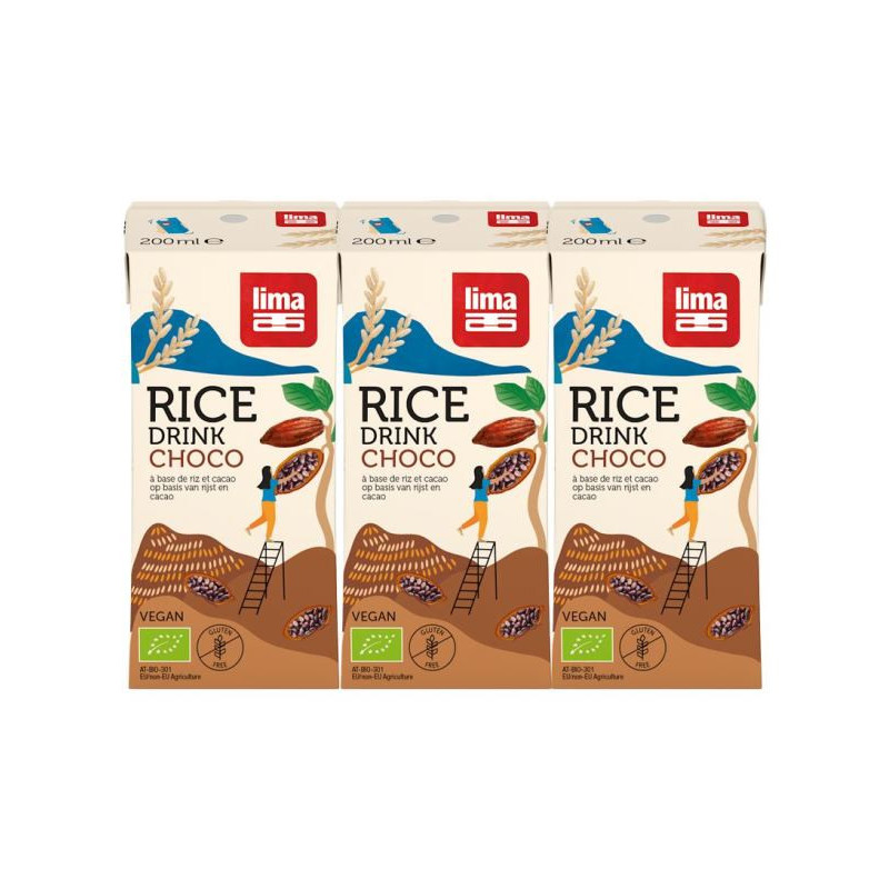 Rice drink choco à base de riz et cacao 3x200ml