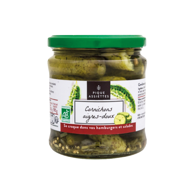 Cornichons aigres-doux 37 cl (PNE : 190g)