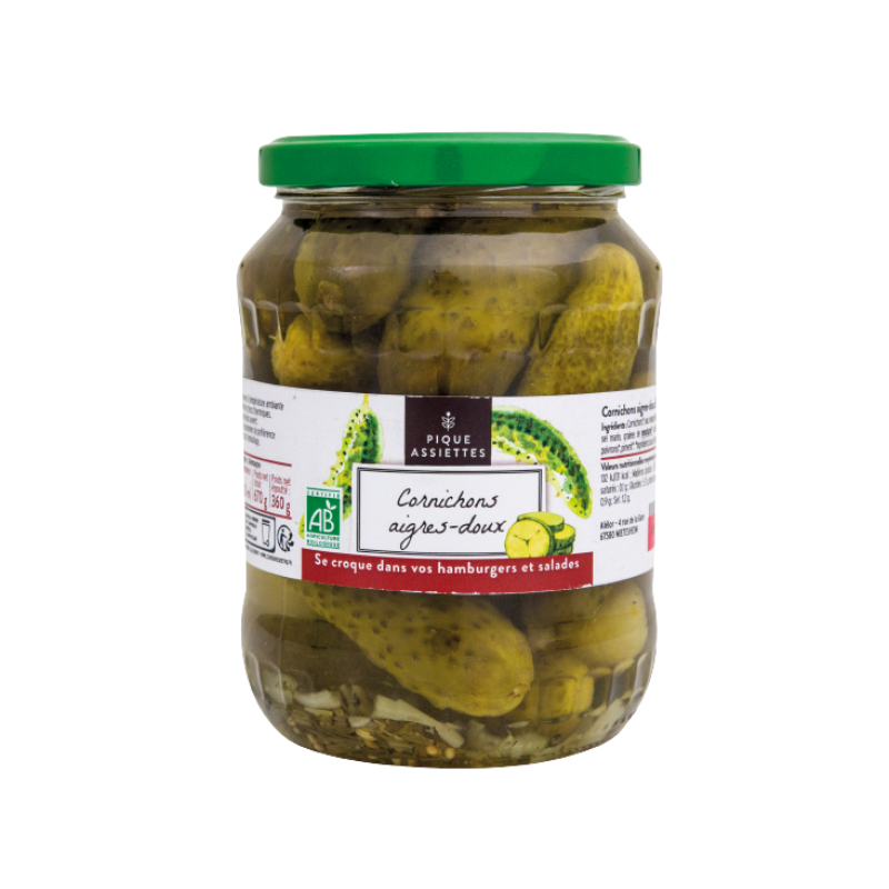 Cornichons aigres-doux 72 cl (PNE : 360g)