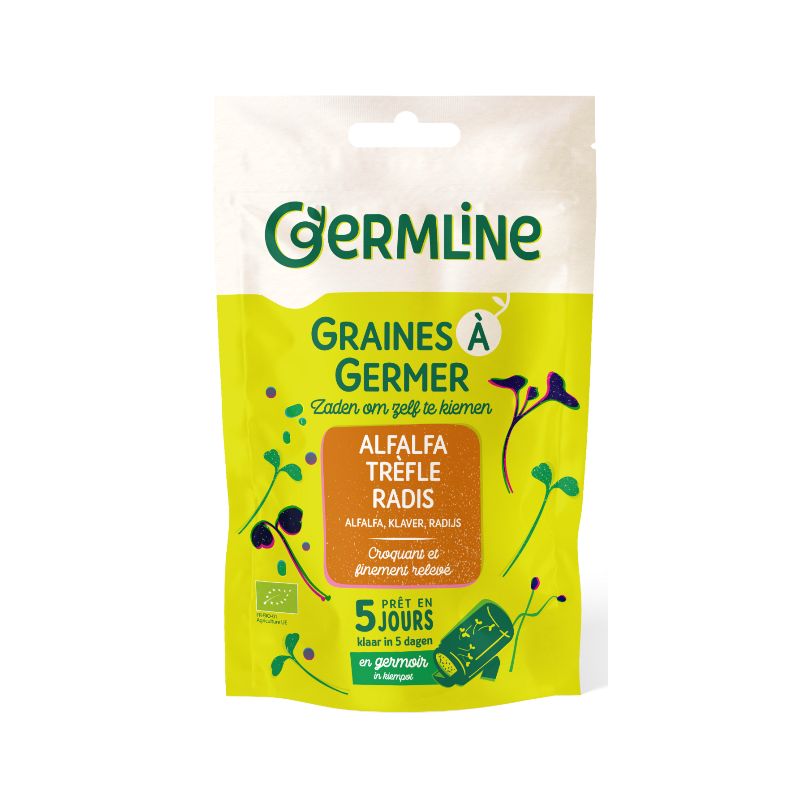 Graines à germer alfalfa trèfle radis 150g