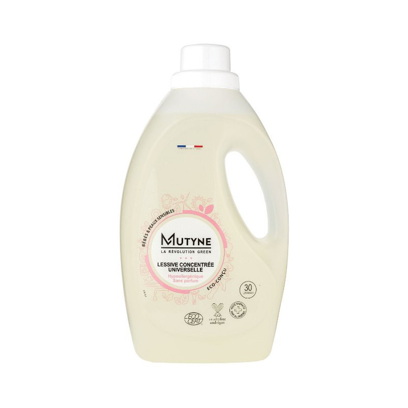 Lessive liquide universelle hypoallergénique bébé et peaux sensibles 1,5l