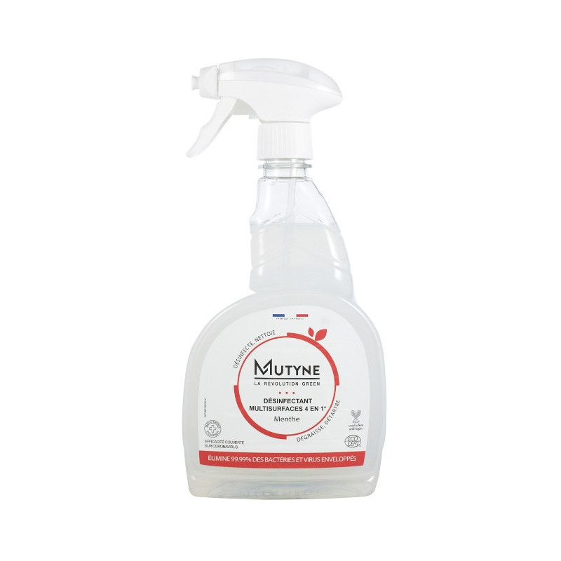 Spray désinfectant multisurfaces 4 en 1 menthe 750ml