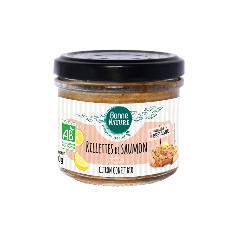 Rillettes de saumon et citron confit bio 90g