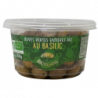 Olives vertes entières au basilic en pot, 250g