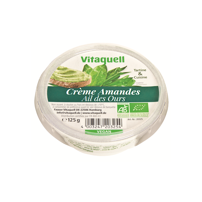 Crème à base d'amandes ail des ours" 125g"