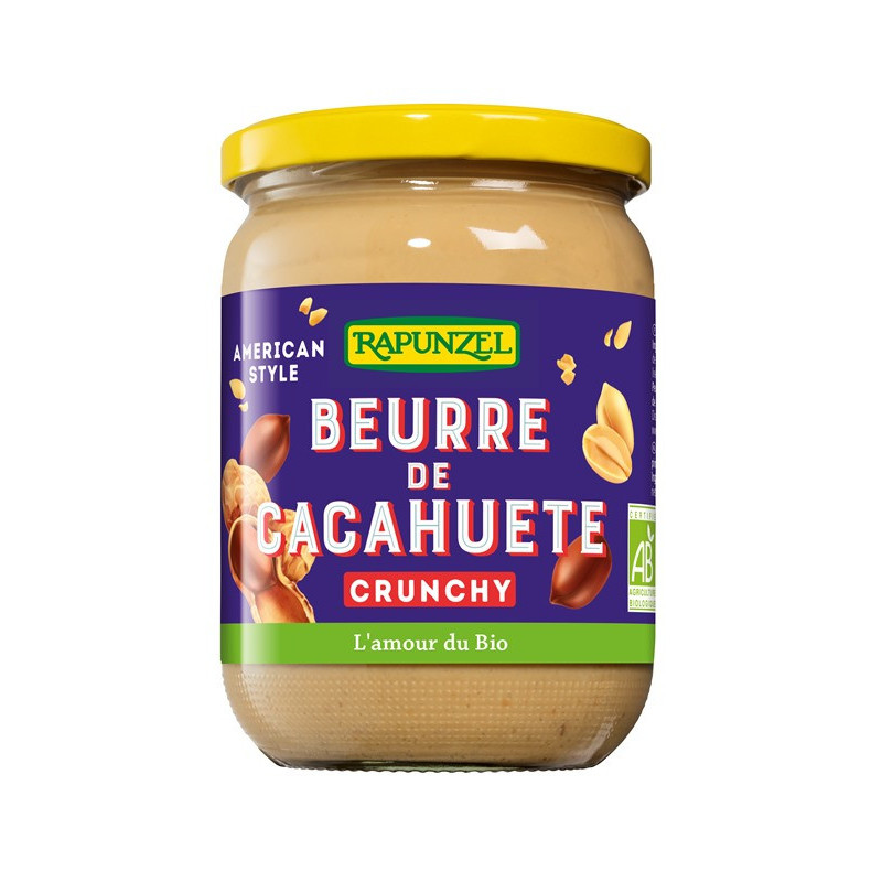 Beurre de cacahuète à l'américaine crunchy 500g