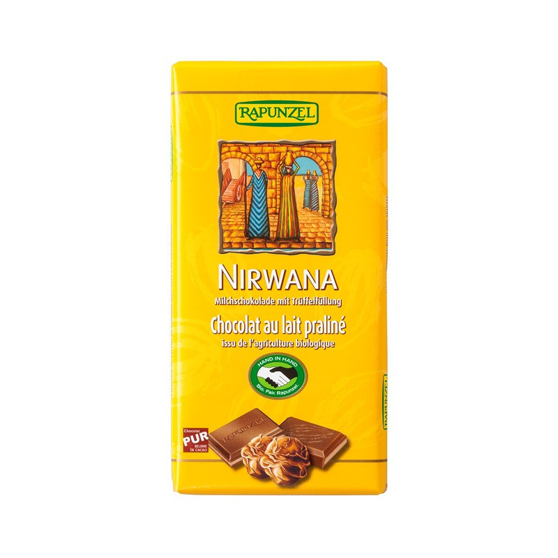 Chocolat au lait fourré praliné Nirwana 100g