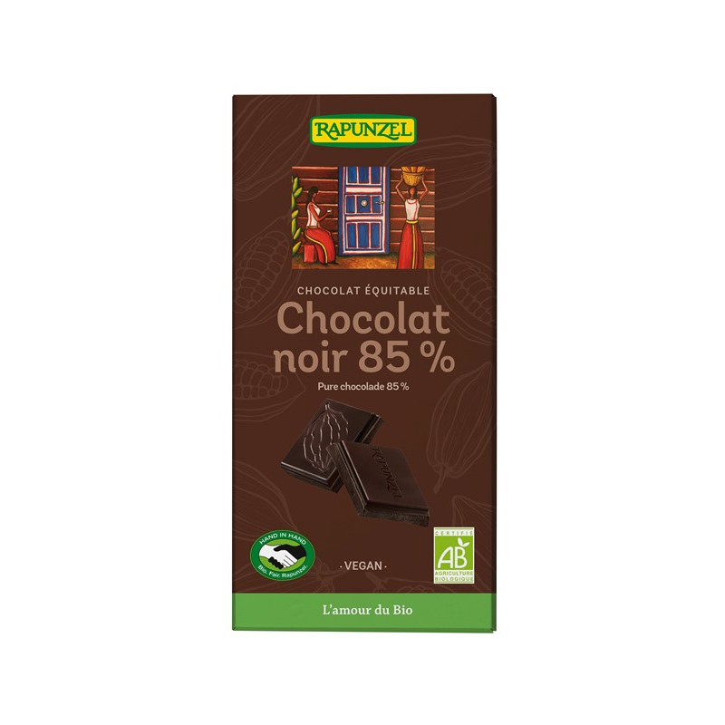 Chocolat noir 85% avec cacao de Bolivie 80g