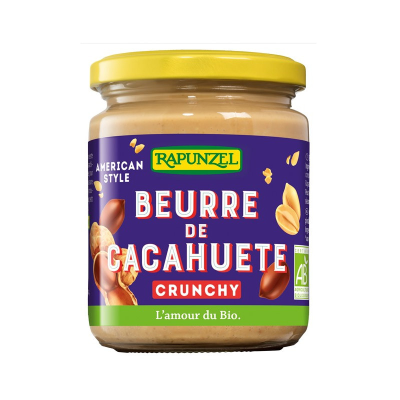 Beurre de cacahuète à l'américaine crunchy 250g