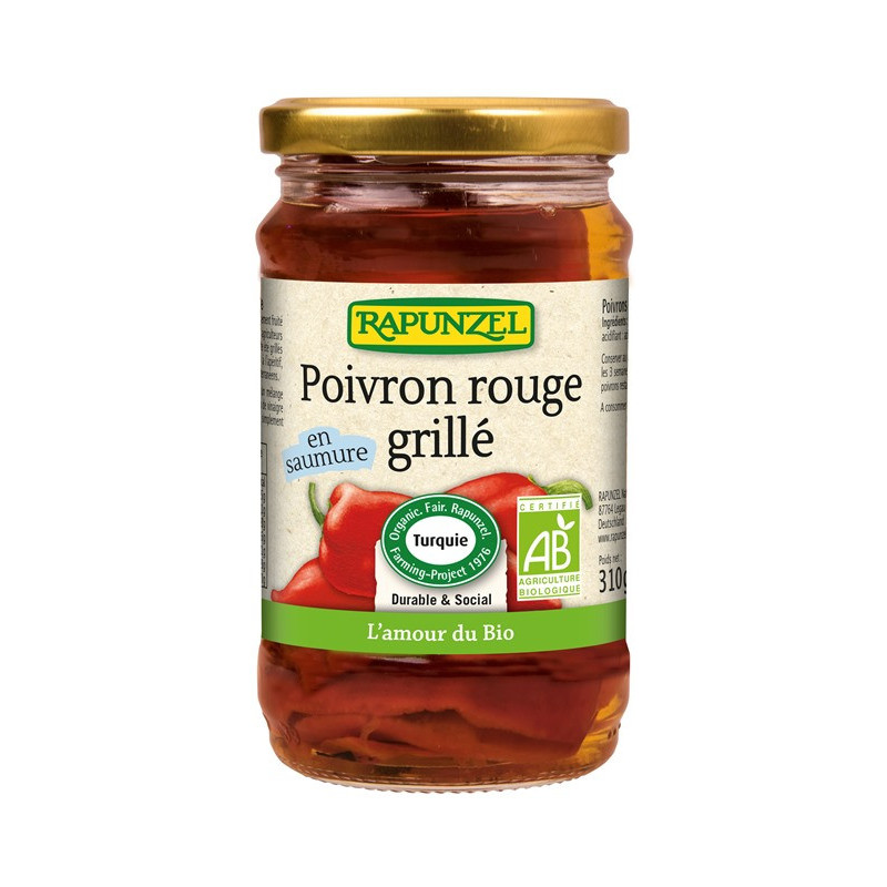 Poivrons rouges grillés en saumure 310g