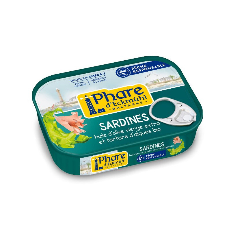 Sardine pêche responsable" au tartare d'algues bio 135g"