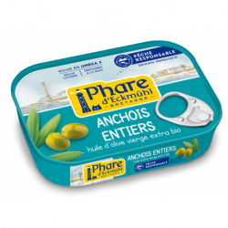 Anchois entiers à l'huile d'olive Bio 115g