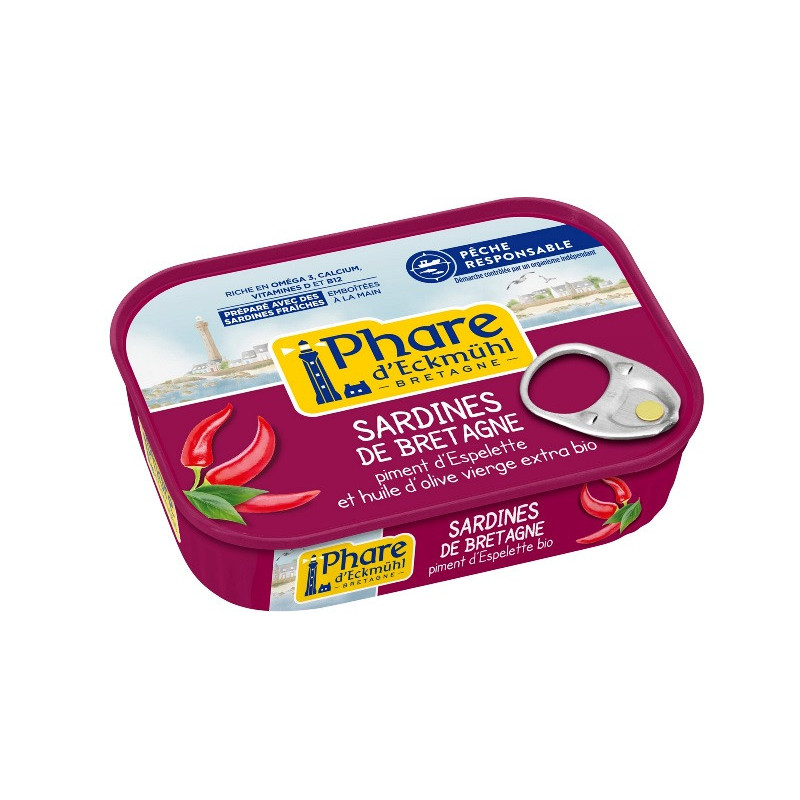 Sardine pêche responsable" au piment d'Espelette bio 135g"