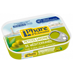 Petites sardines de Méditerranée Pêche Responsable à l'huile d'olive bio 100g