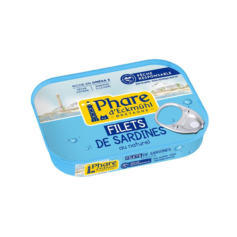 Filets de sardines pêche responsable" au naturel 70g (PNE)"