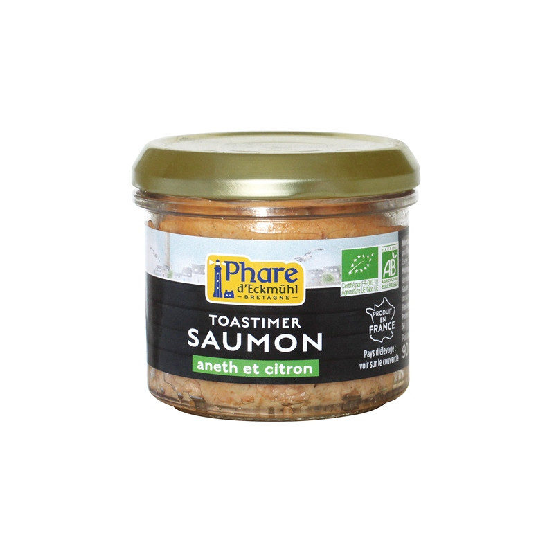 Toastimer de saumon pêche responsable", aneth et citron AB 90g"