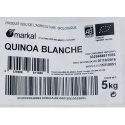 Graine de quinoa réal blanche 5kg