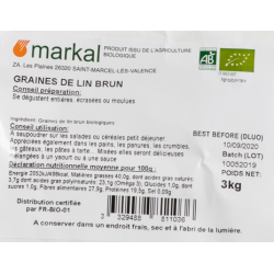 Graines de lin brun 3kg