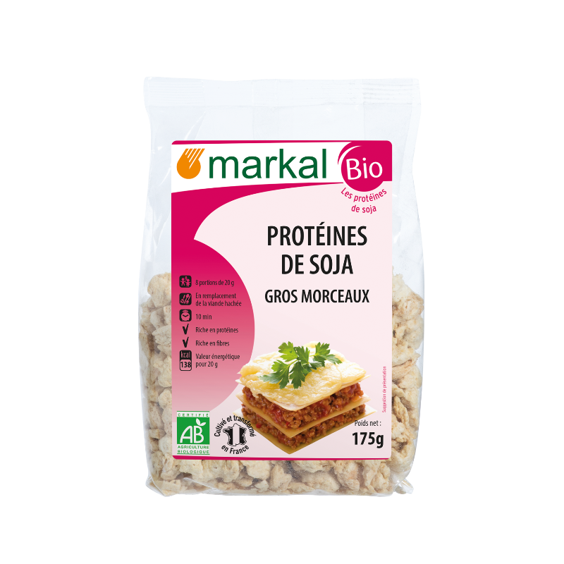 Soja texturé 175g (gros morceaux)