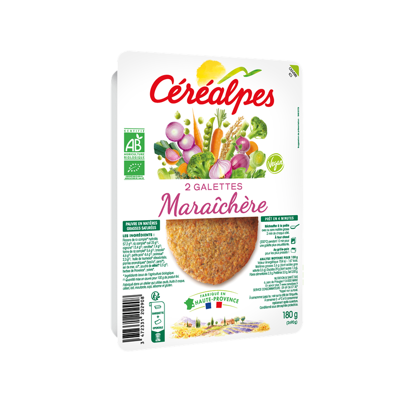 Galette maraîchère (sans blé) 2x90g