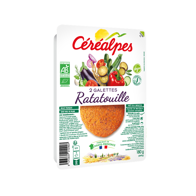 Galette ratatouille (sans blé) 2x90g