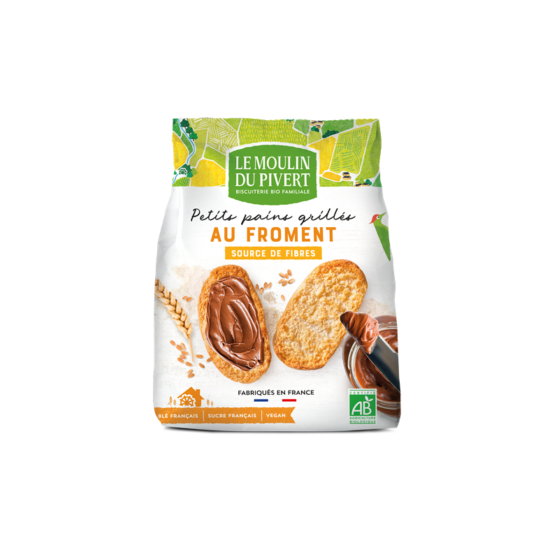 Petit pain grillé froment 225g, végan