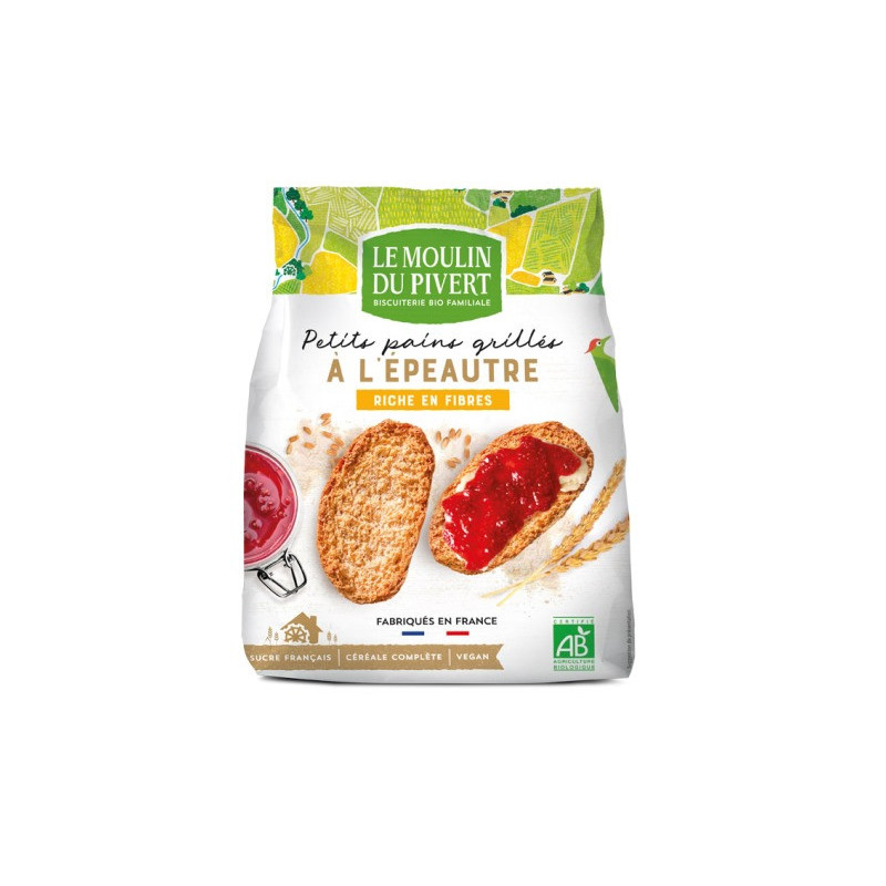 Petit pain grillé à la farine d'épeautre 225g, végan