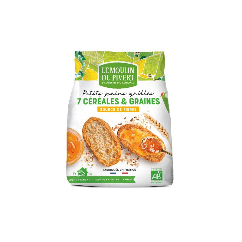 Petit pain grillé céréales et graines 225g, végan