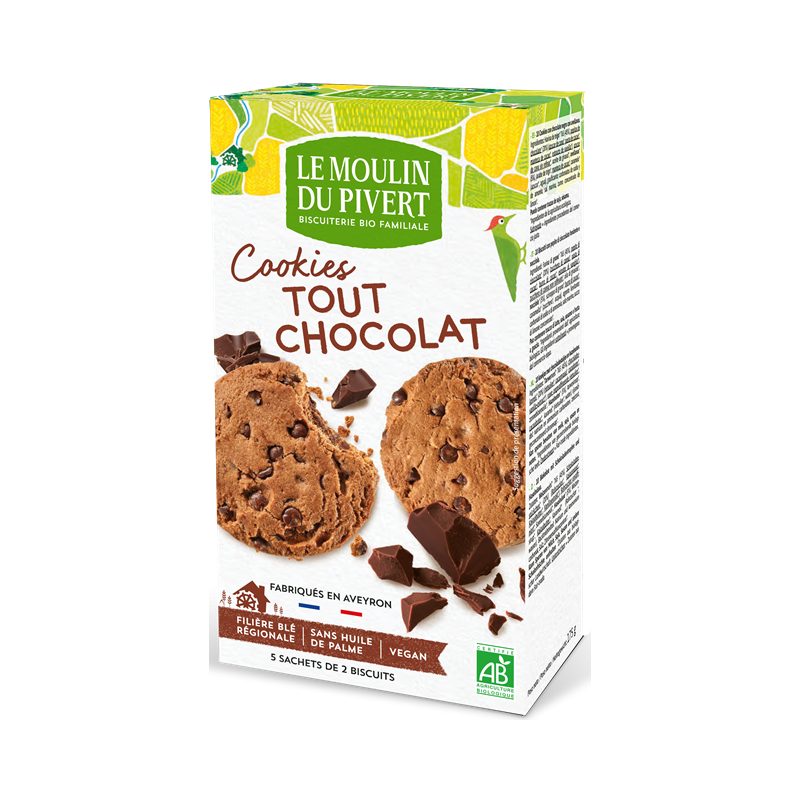 Cookie tout chocolat 175g, végan