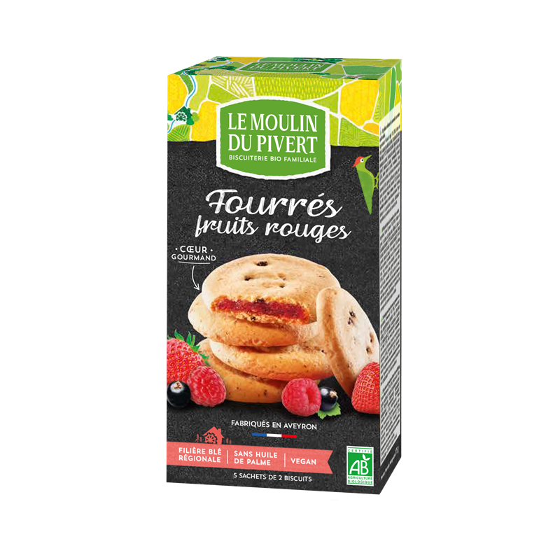 Fourrés fruits rouges 175g, végan