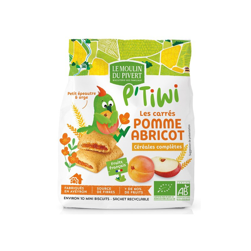 P'tiwi carrés pomme abricot 120gr