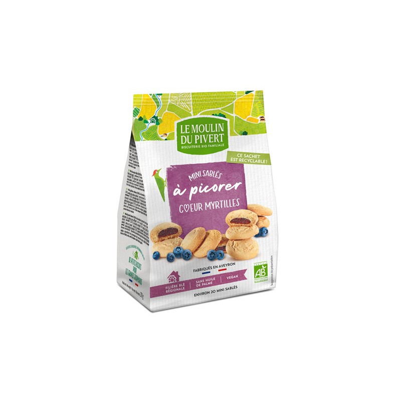 Mini sablés au coeur myrtille 170g