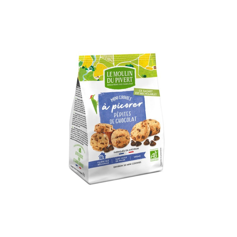 Mini cookies pépites de chocolat, vegan, 170g