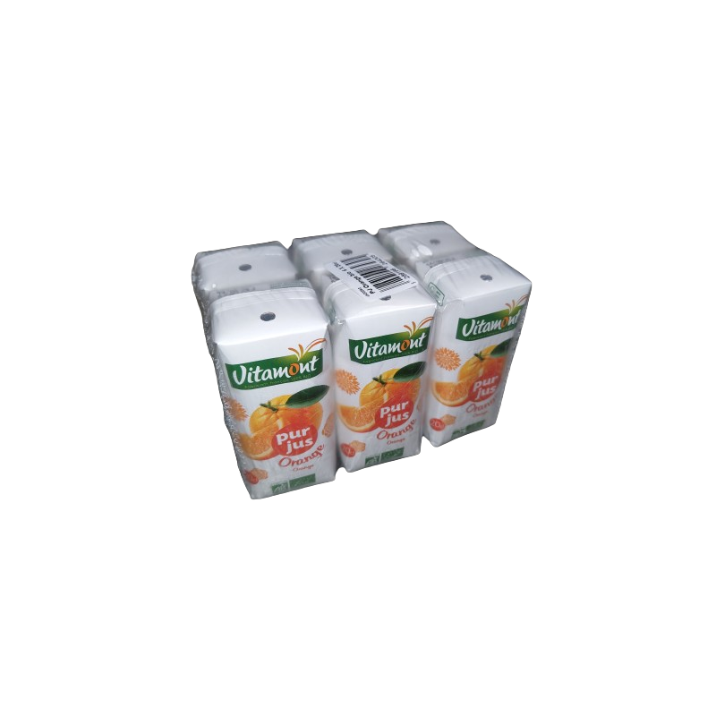 Tétra pur jus orange 20cl, pack de 6