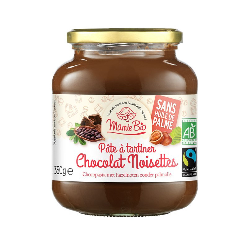 Pâte à tartiner noisette et cacao, sans huile de palme, 350g