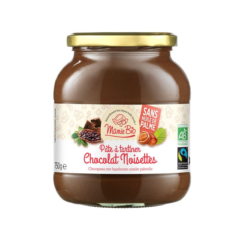 Pâte à tartiner noisette et cacao, sans huile de palme, 750g