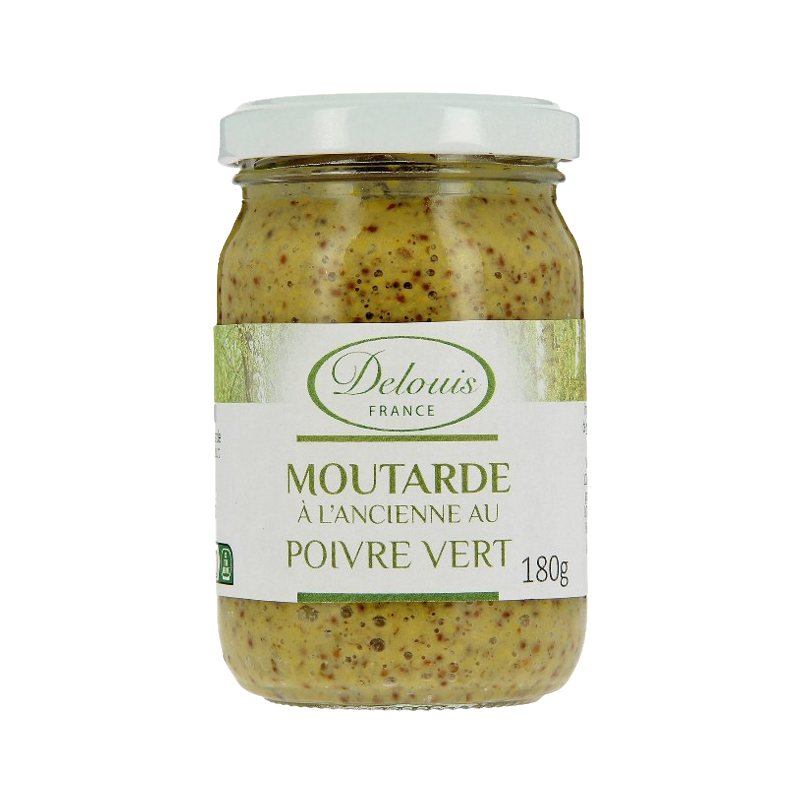 Moutarde à l'ancienne poivre vert 180g