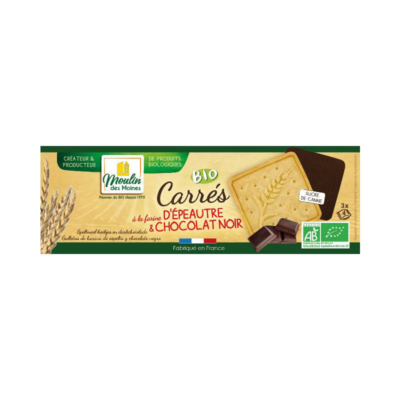 Carrés d'épeautre 100% au chocolat 160g