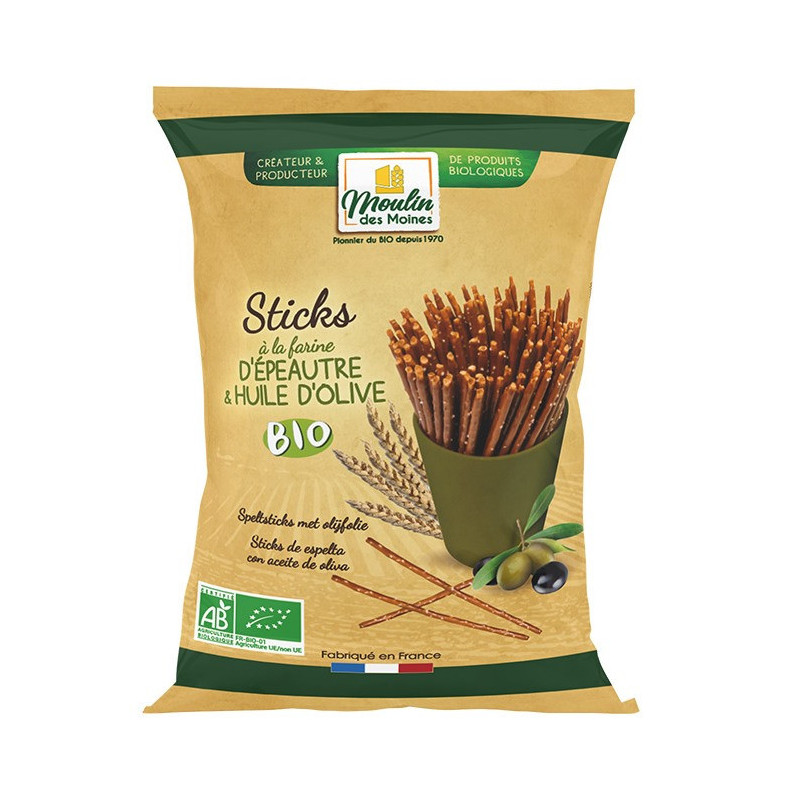 Sticks à la farine d'épeautre et huile d'olive 200g