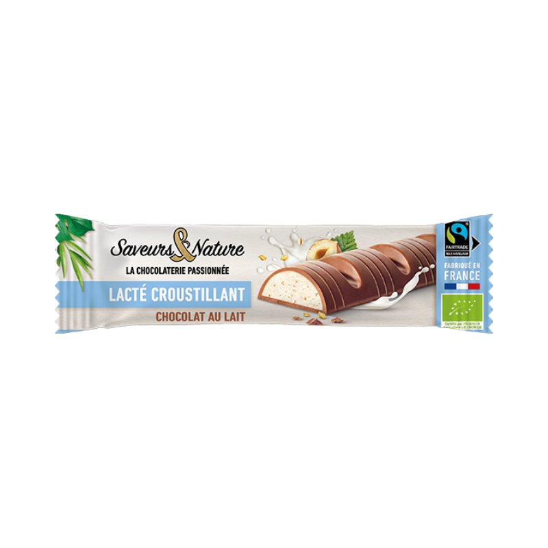 Barre lactée croustillant chocolat lait 30g