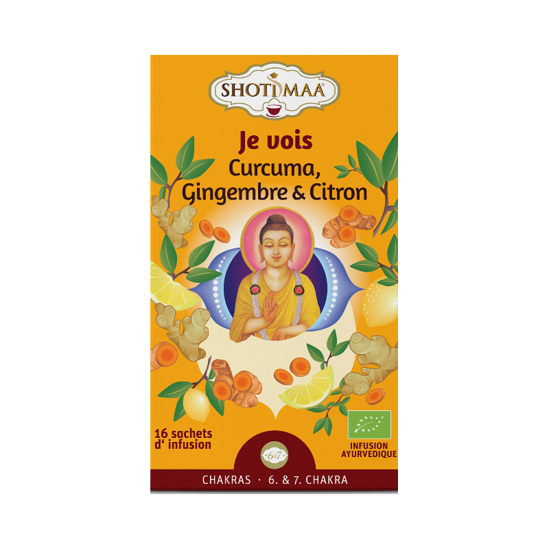 Infusion Je vois: gingembre citron 16 sachets