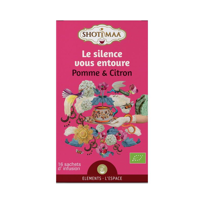 Infusion Le silence vous entoure: pomme et citron 16 sachets