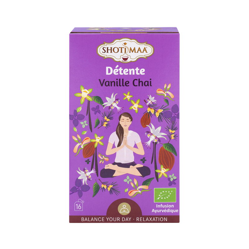 Infusion Détente: vanille chai 16 sachets