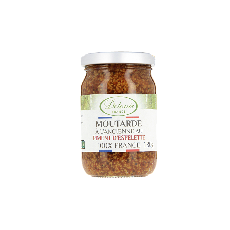 Moutarde à l'ancienne piment d'Espelette 180g