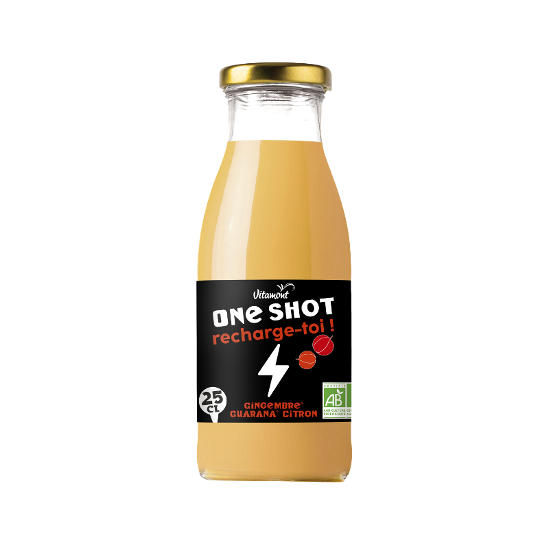 Shot Recharge-toi!, pomme gingembre guarana 25cl