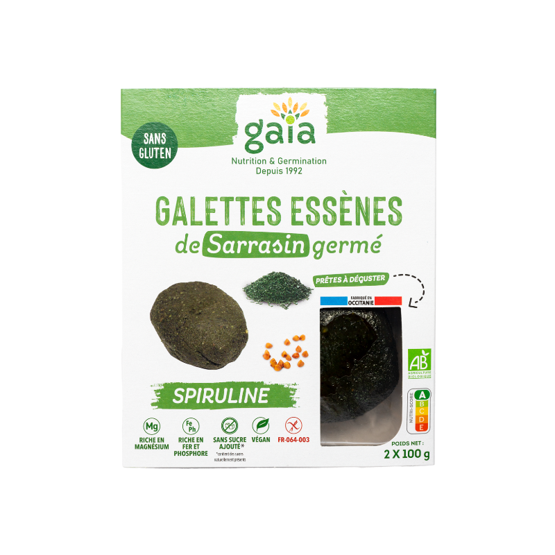 Galettes essènes sarrasin spiruline x2 200g