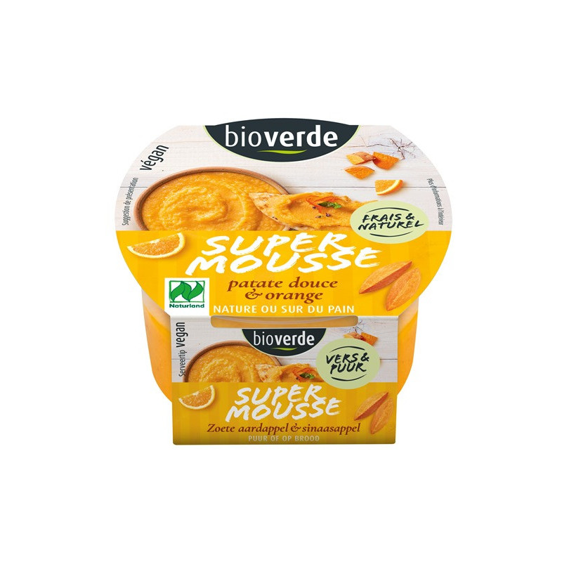 Mousse patate douce orange 150g, végan