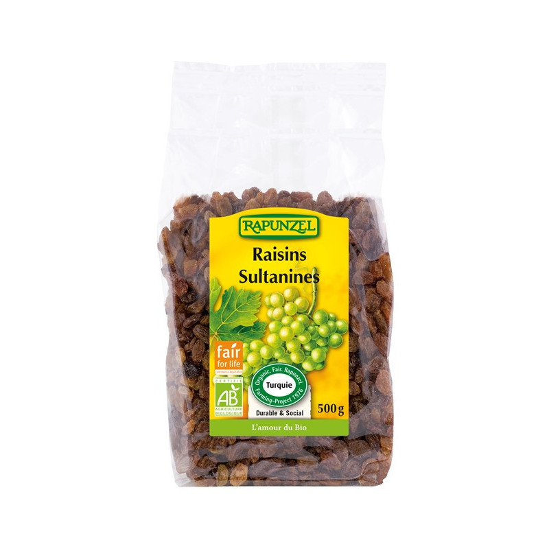 Raisins secs sultanines Fair for Life 500g