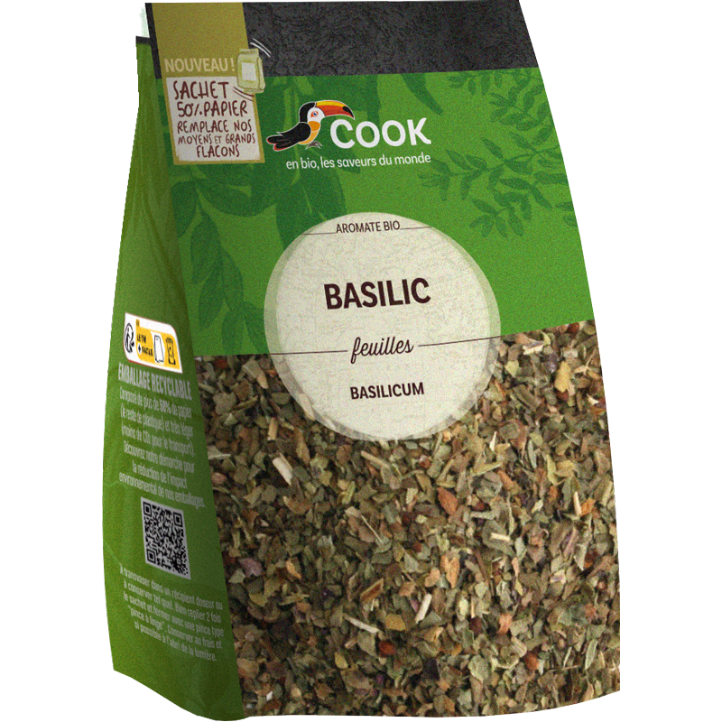 Basilic feuilles sachet économique 60g